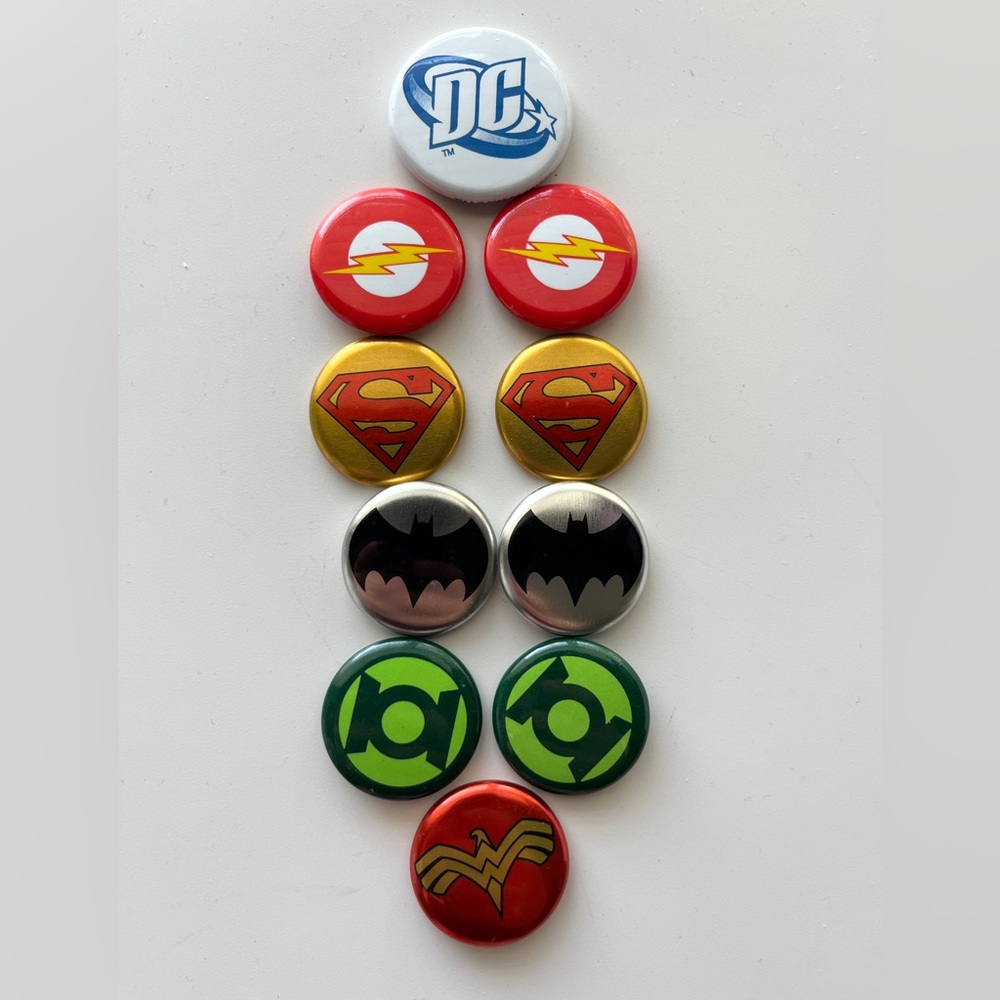 DC Comics Iconic Superhero Button Collection